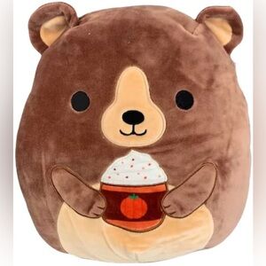 Squishmallow Baron Pumpkin Spice  Latte Bear 12” fall no swingtag HTF autumn